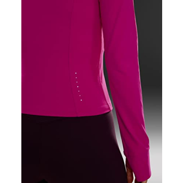 CRZ YOGA Women's Cropped Workout Jacket in Hibiscus Purple