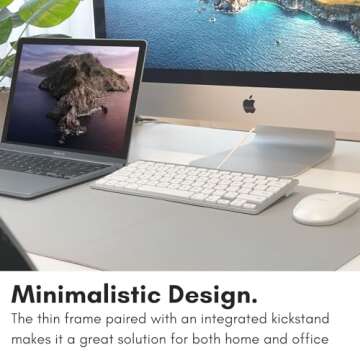 Macally Small USB C Keyboard - Plug & Play Compatible Wired Apple Keyboard for Mac Mini, MacBook Pro/Air, iMac, iPad, Windows, Chromebook with USBC Port - Compact & Mini USB Type C Keyboard - Silver