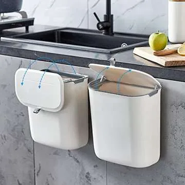 ELPHECO Kitchen Compost Bin, Stylish 2.5 Gallon Hanging Trash Can