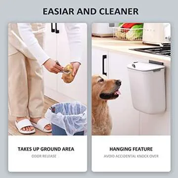 ELPHECO Kitchen Compost Bin, Stylish 2.5 Gallon Hanging Trash Can