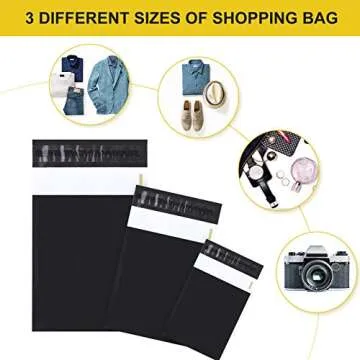 Poly Mailer Envelope, FZR Legend 30 Pcs Heavy Duty Mailing Shipping Bag Thank You Text Printed Compostable Plastic Mailers Bags, Self Sealing Packaging Mailers (14.5” x 19”, 10” x 13”, 6” x 9”)