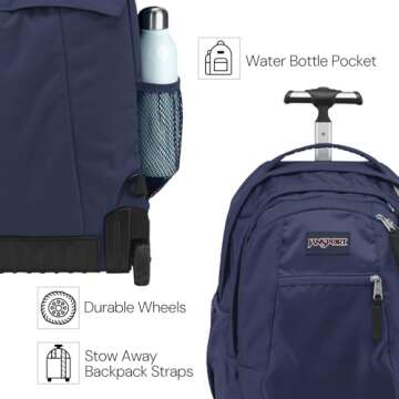 JanSport Driver 8 Rolling Backpack for All Ages