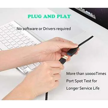 XBOHJOE 15FT USB 3.0 Extension Cable High Speed