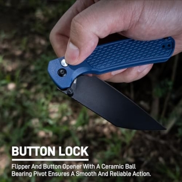 CJRB Pyrite-Light Pocket Knife - EDC for Camping & Hiking