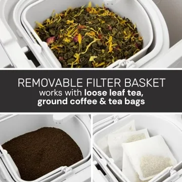 HomeCraft 3-Quart Café Iced Tea & Coffee Brewer, Perfect Pitcher