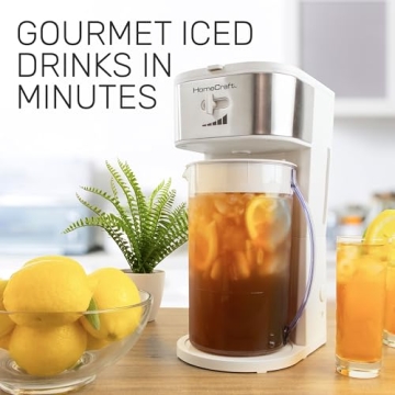 HomeCraft 3-Quart Café Iced Tea & Coffee Brewer, Perfect Pitcher