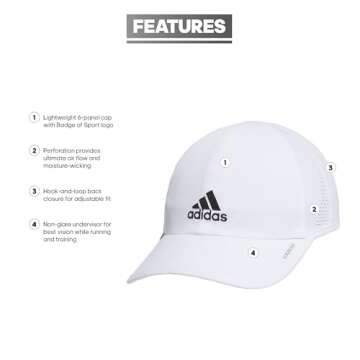 Adidas Men’s Superlite 2 Cap - Lightweight Adjustable Athletic Cap