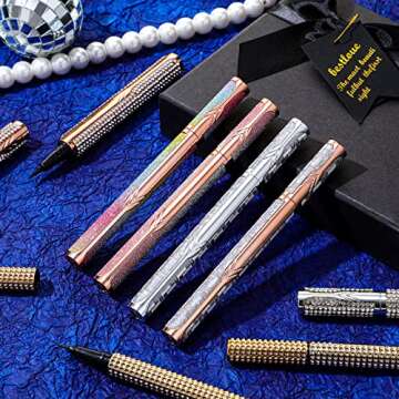 8 Pieces Self-adhesive Eyeliner 2 in 1 Eye Liner Pen Diamond Liquid Eyeliner No Glue No Magnetic Eyeliner Waterproof Long Lasting for Women Girls Eye Makeup False Eyelashes Sticking (Classic Style)