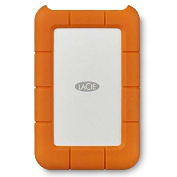 LaCie Rugged 2TB USB-C and USB 3.0 Portable Hard Drive + 1mo Adobe CC All Apps (STFR2000400)