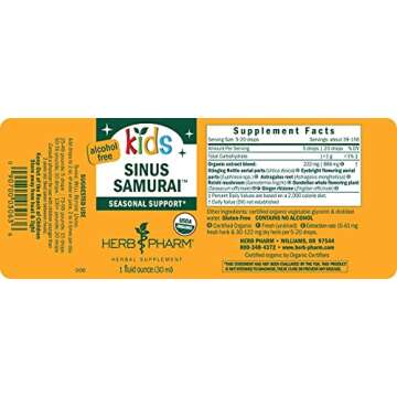 Herb Pharm Kids Organic Cough & Sinus Support Formula