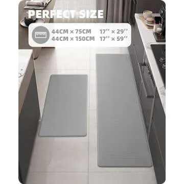 Color&Geometry Kitchen Rug Set - Anti-Fatigue Comfort Mat