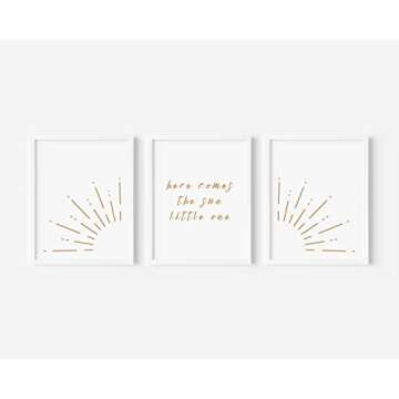 Neutral Nursery Wall Decor Sunshine Art Prints Unframed