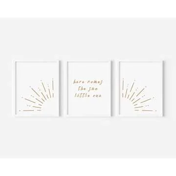 Neutral Nursery Wall Decor Sunshine Art Prints Unframed