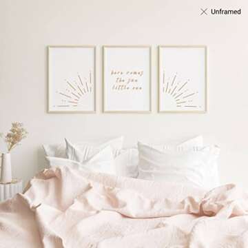 Neutral Nursery Wall Decor Sunshine Art Prints Unframed