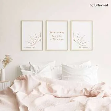 Neutral Nursery Wall Decor Sunshine Art Prints Unframed