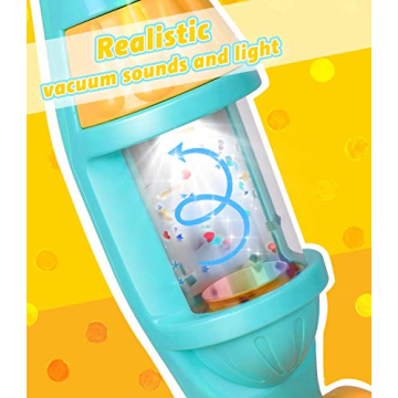 Kids Vacuum Cleaner Toy Set with Realistic Sounds and Lights