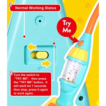 Kids Vacuum Cleaner Toy Set with Realistic Sounds and Lights