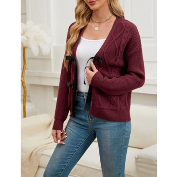 BMJL Women's Cropped Tie Front Cardigan for All Occasions
