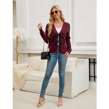 BMJL Women's Cropped Tie Front Cardigan for All Occasions