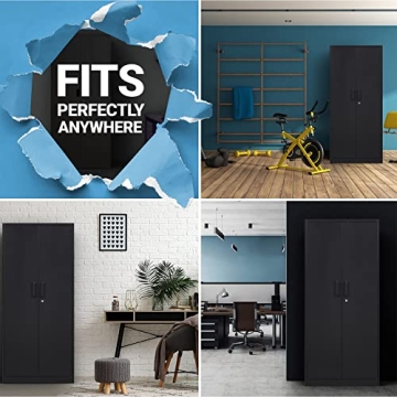 Durable Yizosh Metal Garage Storage Cabinet 71"