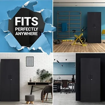 Durable Yizosh Metal Garage Storage Cabinet 71"