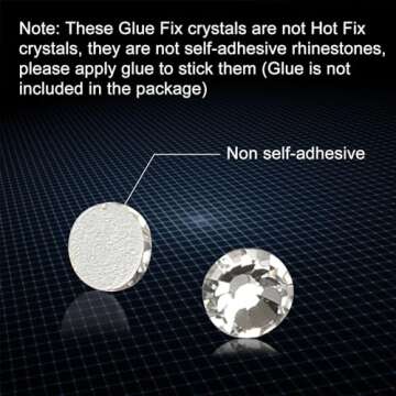 Jollin 2880pcs Glue Fix Rhinestones for Crafts and Nail Art