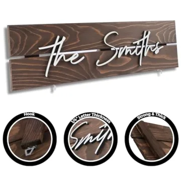 Personalized Solid Wood Name Sign for Home and Office