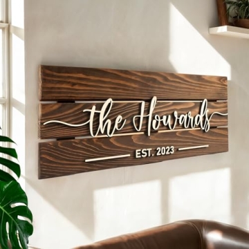 Personalized Solid Wood Name Sign for Home and Office