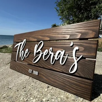 Personalized Solid Wood Name Sign for Home and Office