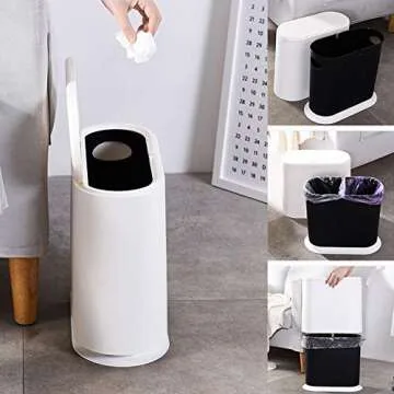 Sooyee Stylish 10L Trash Can for Bathroom and Kitchen