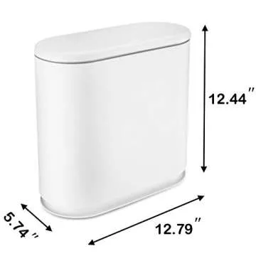Sooyee Stylish 10L Trash Can for Bathroom and Kitchen