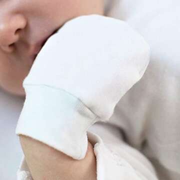 Soft No Scratch Baby Mittens for Infants 0-6 Months