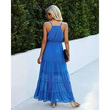 Stylish PRETTYGARDEN Women's Spaghetti Strap Maxi Dress