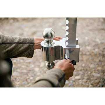 ANDERSEN HITCHES | 4" Drop/Rise | Adjustable Rapid Hitch with 2x2-5/16 inch Greaseless AlumiBall | FIfth Wheel Trailer Hitch | Tow Accessories | 3461