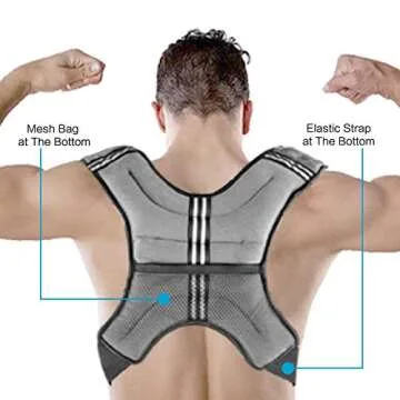 Henkelion Adjustable Weighted Vest for All Ages - 8 lbs