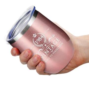 Stylish 40th Birthday Insulated Wine Tumbler for All