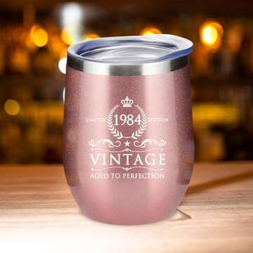 Stylish 40th Birthday Insulated Wine Tumbler for All