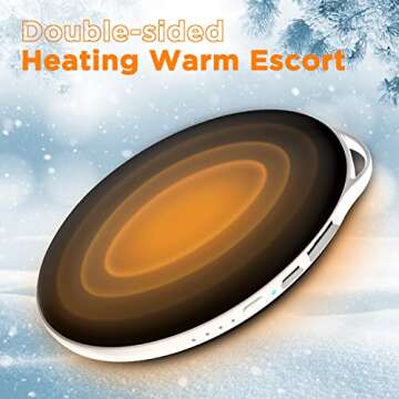 Hand Warmers Rechargeable, 5200mAh Electric Portable Pocket Reusable Hand Warmer/Power Bank,3 Levels...