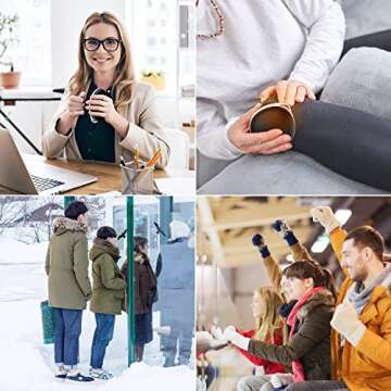 Hand Warmers Rechargeable, 5200mAh Electric Portable Pocket Reusable Hand Warmer/Power Bank,3 Levels,Heat Therapy Great for Raynauds, Indoor Outdoor Camping,Fishing,Skiing,Climbing,Winter Warmer Gift