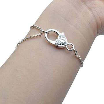 Heart Lobster Claw Clasps 40pcs for Jewelry Making