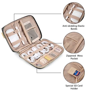 BAGSMART Electronics Organizer Travel Case for Tech Gear