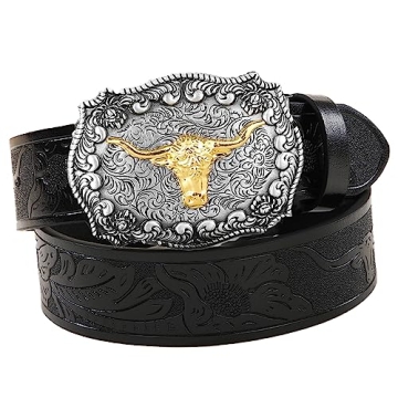 Stylish Utaly Western Cowboy Cowgirl Leather Belt for All
