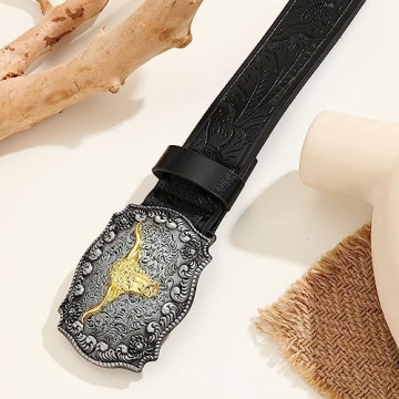 Stylish Utaly Western Cowboy Cowgirl Leather Belt