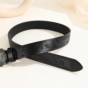 Stylish Utaly Western Cowboy Cowgirl Leather Belt