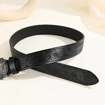 Stylish Utaly Western Cowboy Cowgirl Leather Belt