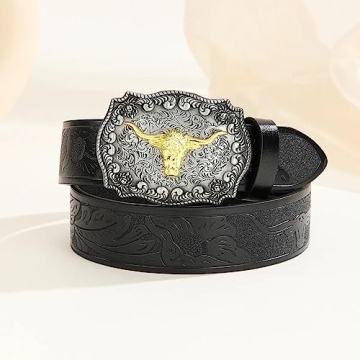 Stylish Utaly Western Cowboy Cowgirl Leather Belt