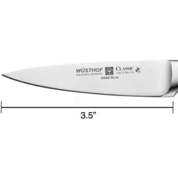 Wusthof Classic Paring Knife, One Size, Black, Stainless Steel
