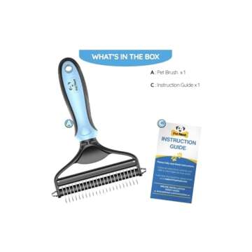 Cat & Dog Brush for Shedding - Dog Shedding Brush for Pet Grooming Tools - Double Coat Dog Brushes f...