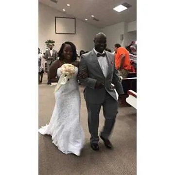 Elegant SIQINZHENG Lace Beach Wedding Dress Under $100