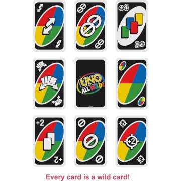 Mattel Games UNO All Wild Card Game for Family, Parties & Travel in Collectible Tin Where All Cards Are Wild, 2 to 10 Players (Amazon Exclusive)